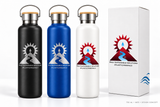 750 mL bamboo-lid bottle concept: Maui Sustainable Solutions logo design. Illustrative colors and packaging; final production options subject to confirmation.